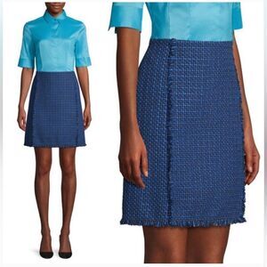 NWT Hugo Boss Blue Tweed Vomanda Suit Skirt size 4